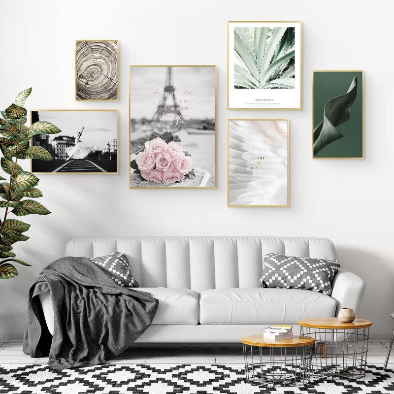 Frametory, 13x19 Aluminum Poster Frame, Acrylic Front, Thin Metal Picture Frames for 19x13 Photo, Horizontal/Vertical Wall Mount (1 Pack, Gold) - Image 2